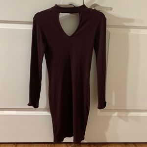 Charlotte Russe Burgundy Sweater Dress